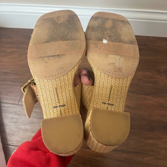 Dolce Vita Onnie Raffia Bamboo Square Toe Heel/Sandal-Size 9.5 - Picture 8 of 10